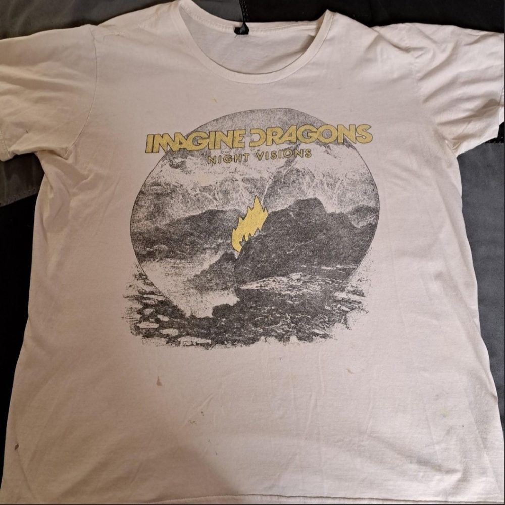 Imagine Dragons "Night Visions" White Hot Topic T-shirt